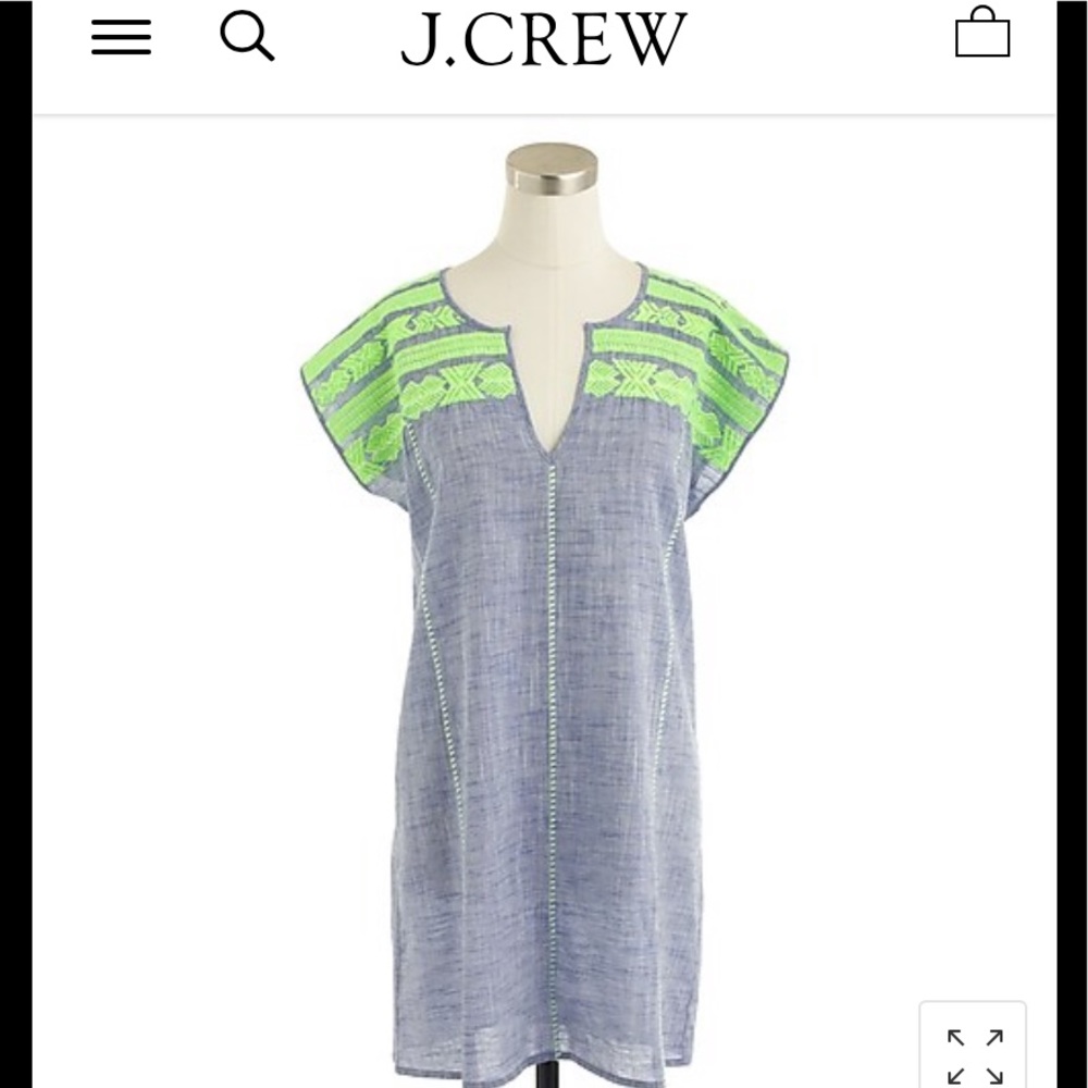 J. Crew Embroidered Dolman Tunic size m